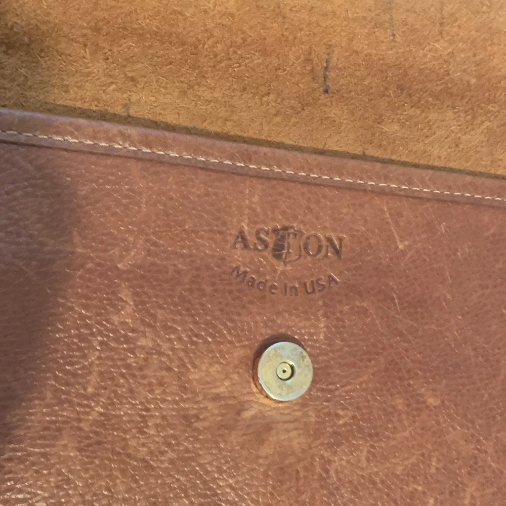 Brown Aston Leather Men's or Women's briefcase laptop portfolio Bag